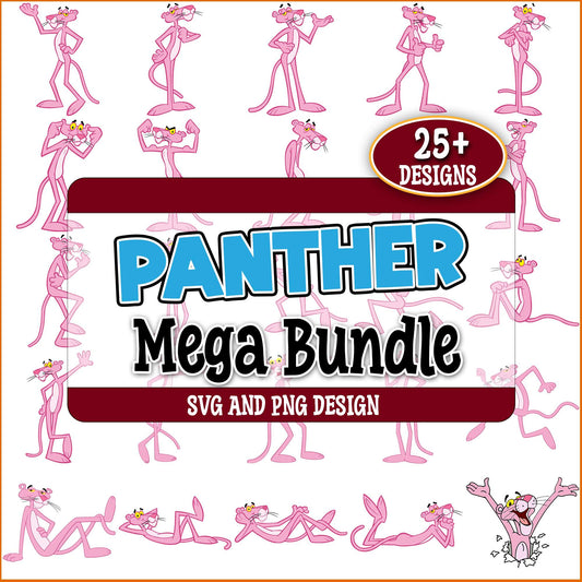 Pink panther svg bundle