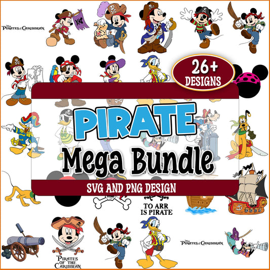 Pirate mickey mouse svg bundle