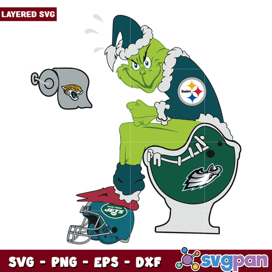 Pittburgh steelers funny svg, funny grinch svg, grinch nfl​ svg
