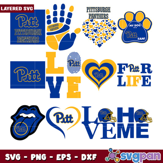 Pittsburgh Panthers SVG Bundle for Craft Projects