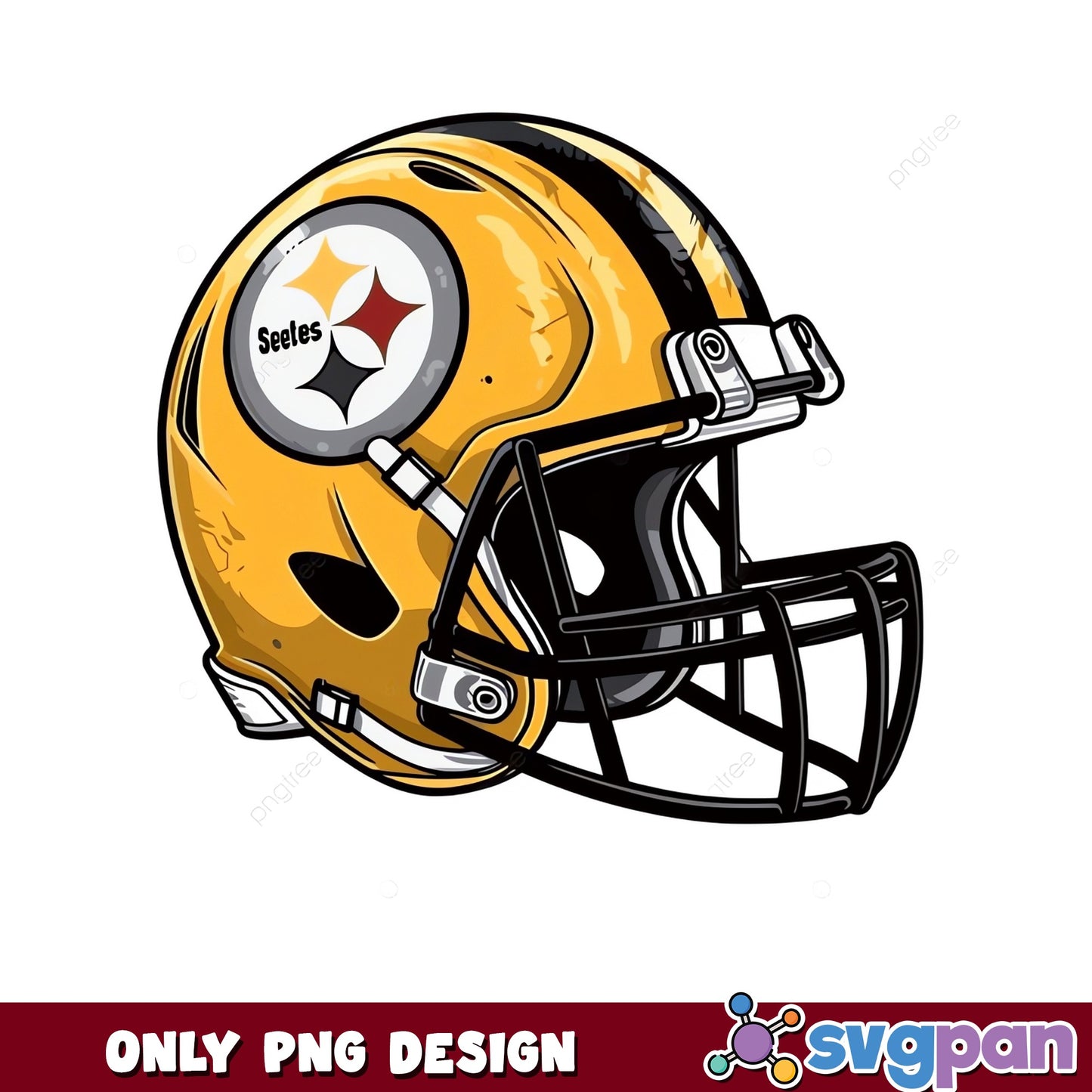 Pittsburgh Steelers Helmet PNG, NFL Football Clipart, Steelers PNG