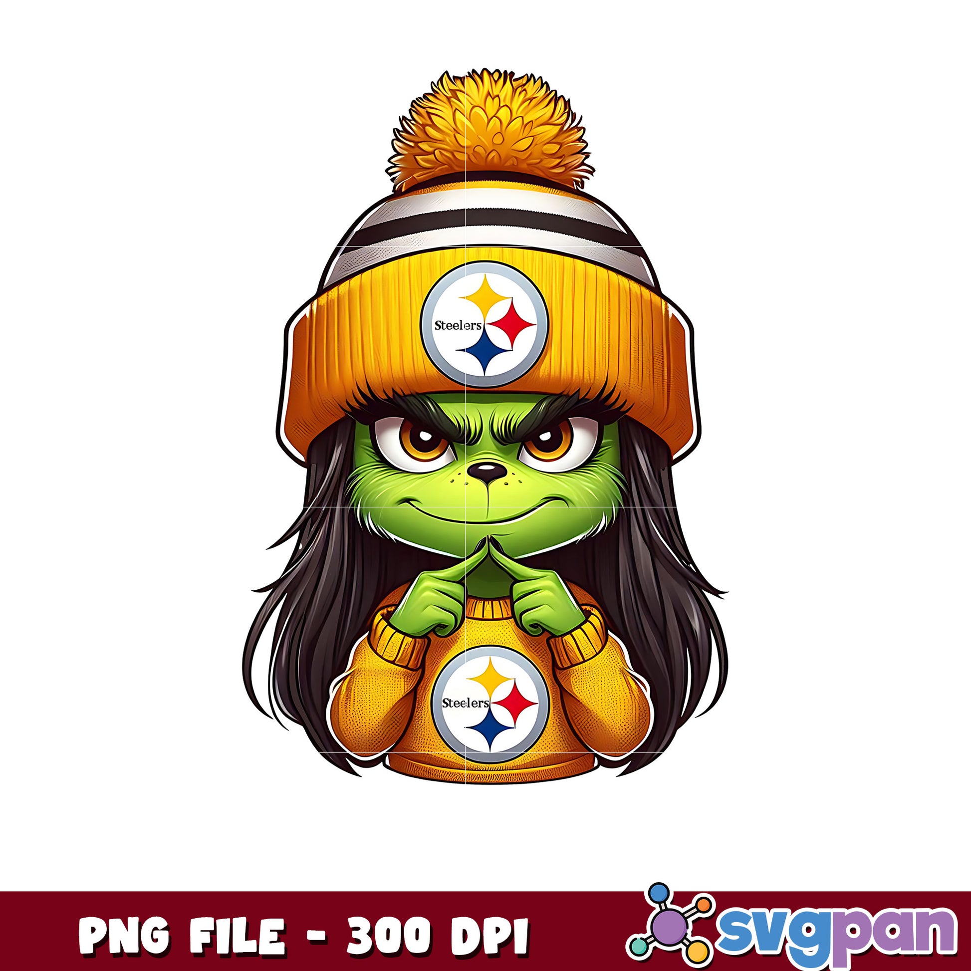 Pittsburgh steelers girl grinch png, nfl playoffs png, nfl football​ png