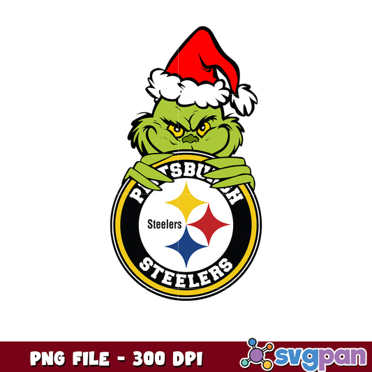 Pittsburgh steelers grinch design png, pittsburgh steelers team png, super bowl 2025 png