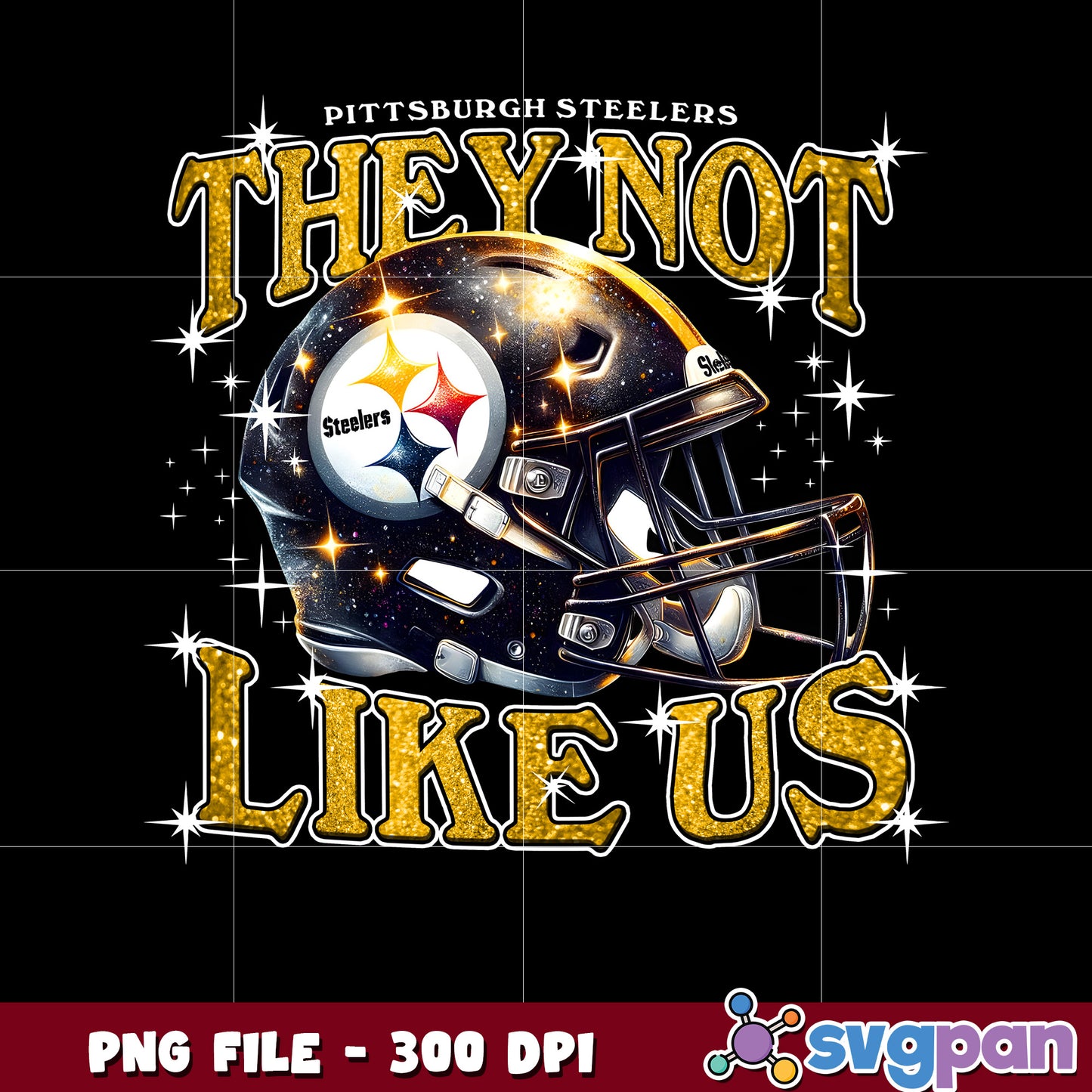 Pittsburgh steelers they not like us helmet design png, american rugby png, nfl teams png