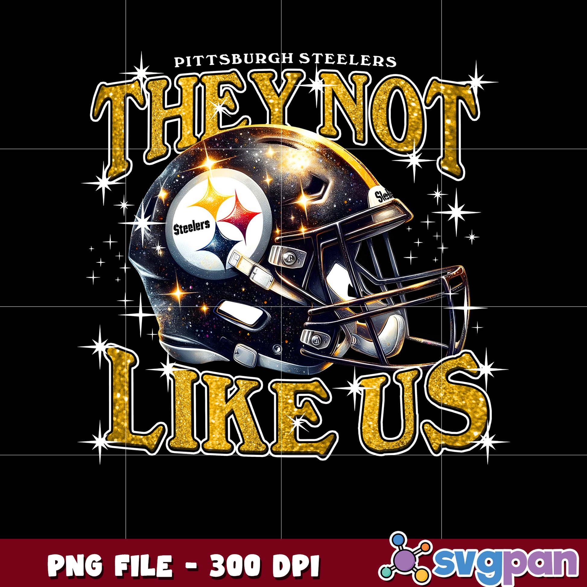 Pittsburgh steelers they not like us helmet design png, american rugby png, nfl teams png