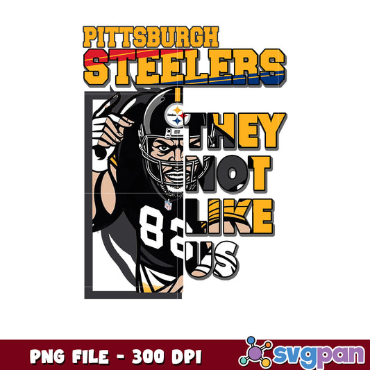 Pittsburgh steelers they not like us png, super bowl 2025 png, nfl teams helmet png