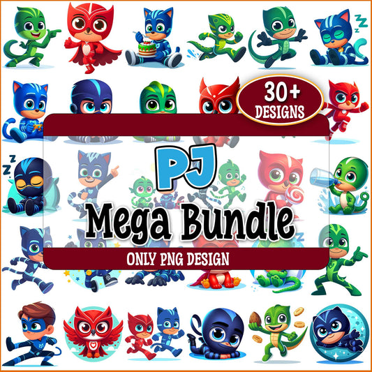 Pj mask art png bundle