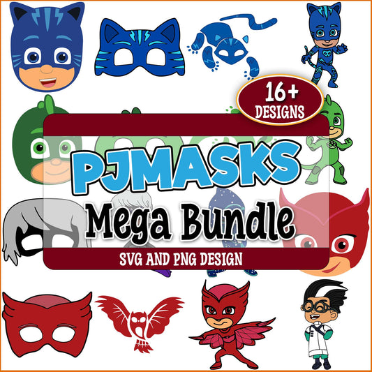 Pj mask designs svg bundle