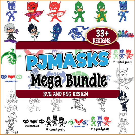 Pj mask design svg bundle