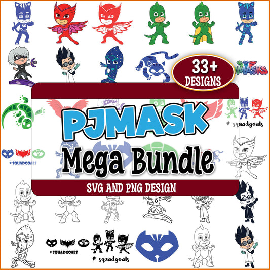 Pj mask set svg bundle