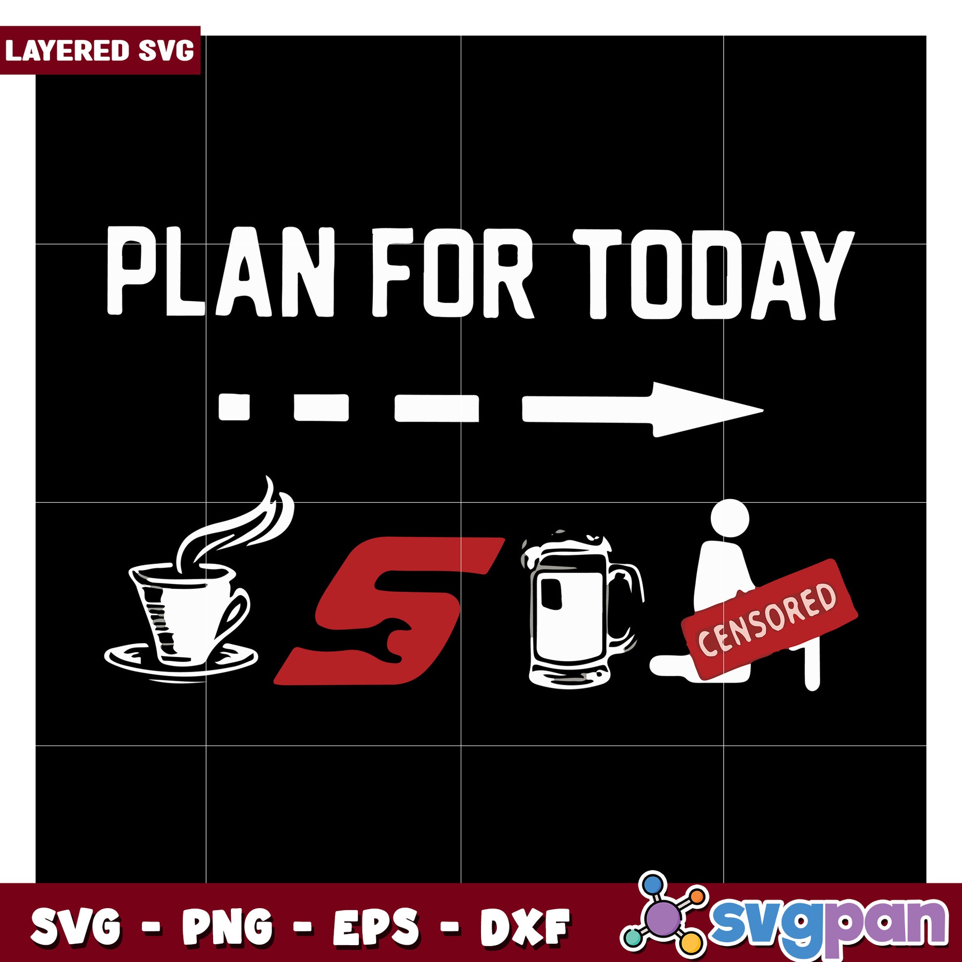 Plan for Today SVG Design, Ideal for Creative Projects and Crafts