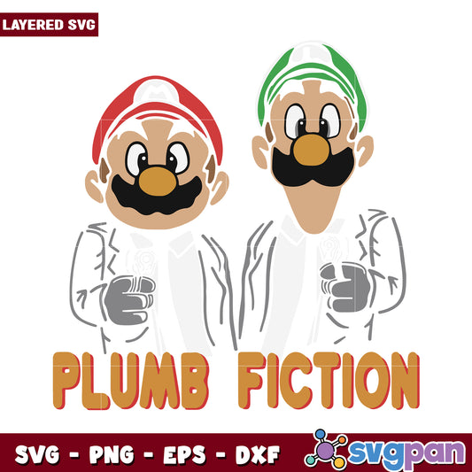 Plumb Fiction design for creative projects, perfect for fans of fun art