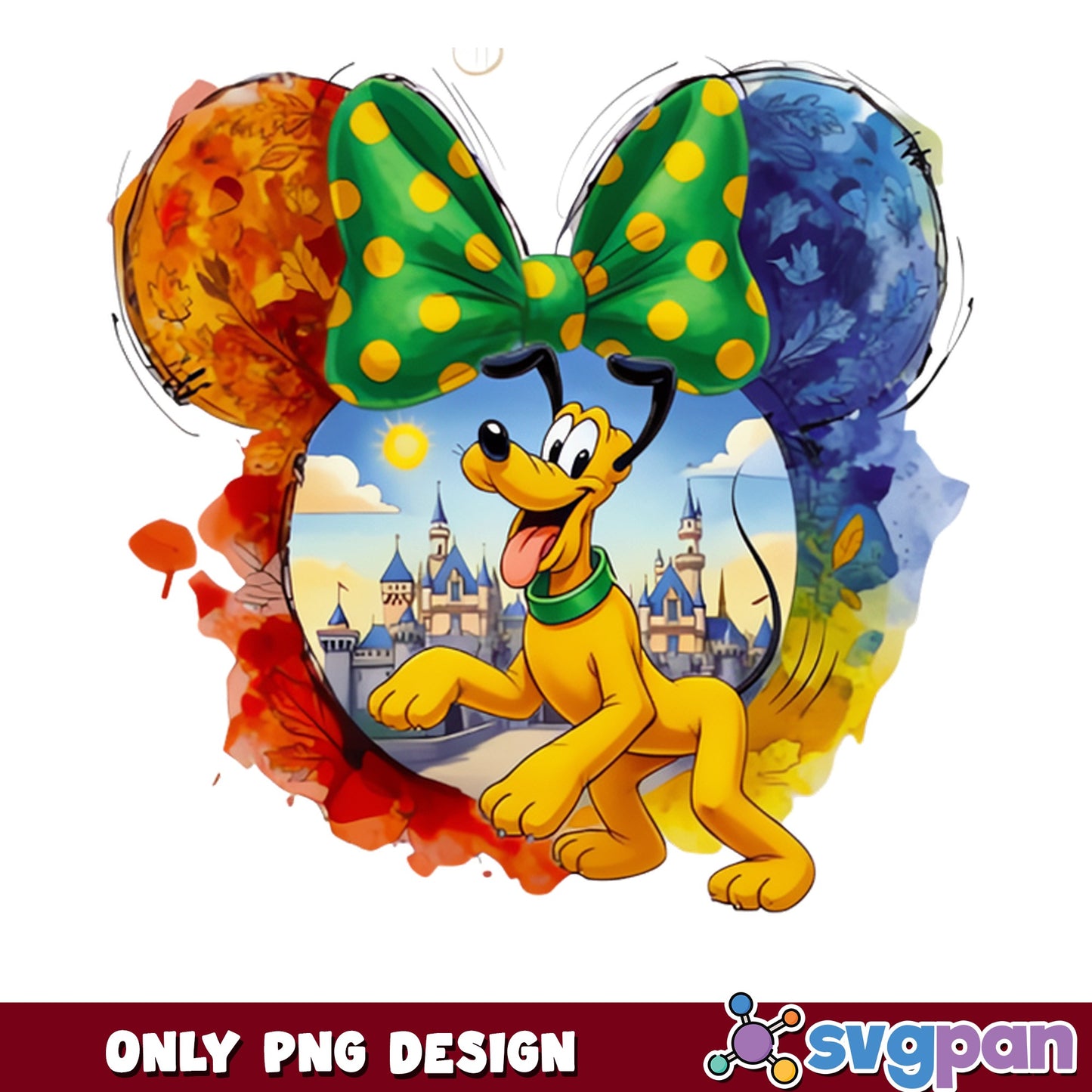 Pluto Disney Mickey Ears PNG, Disney Castle PNG, Disney Trip PNG
