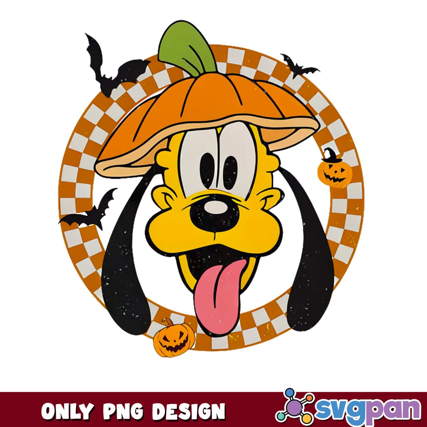 Pluto Halloween PNG, Disney Dog Pumpkin PNG, Halloween PNG
