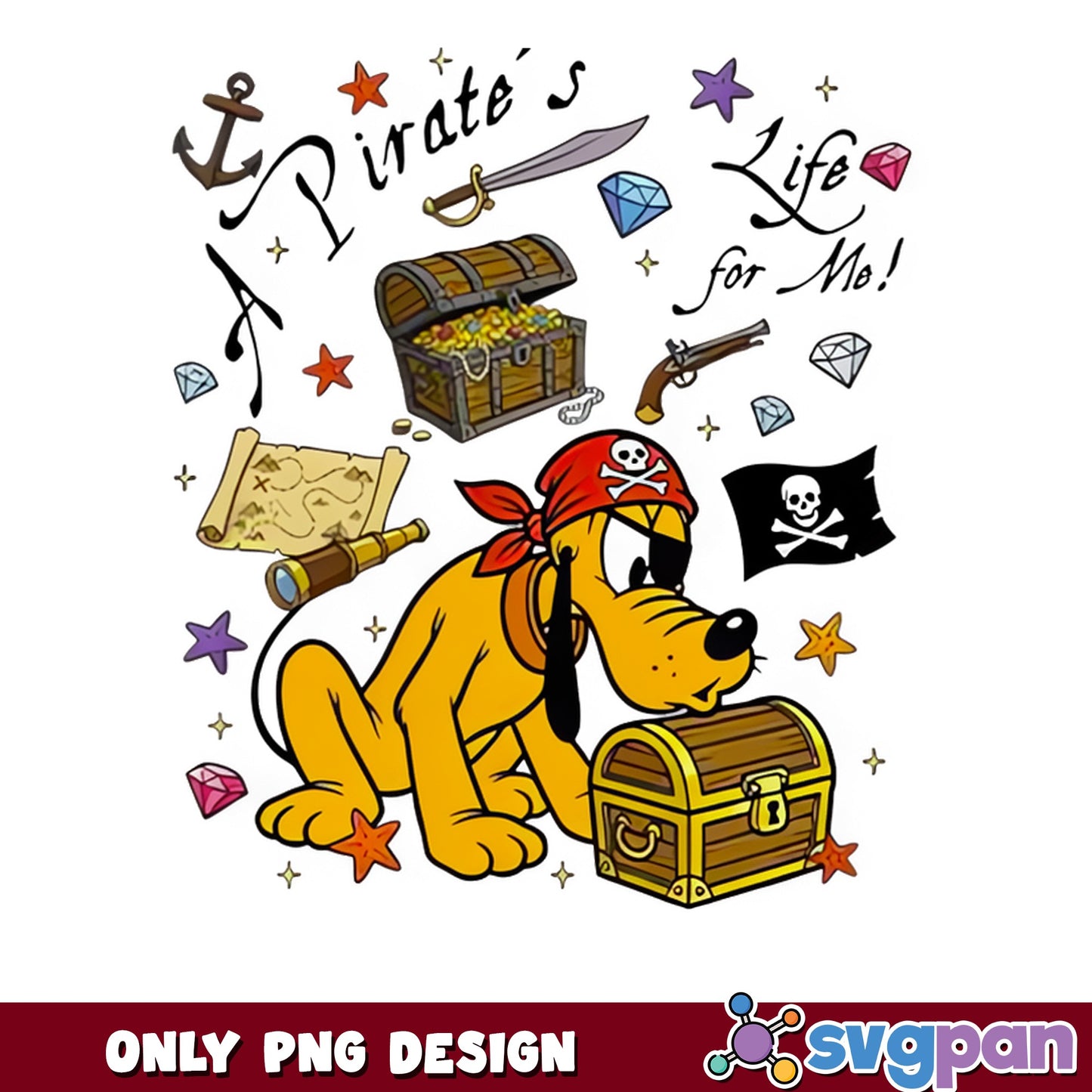 Pluto Pirate A Pirates Life For Me PNG, Disney PNG, Halloween PNG