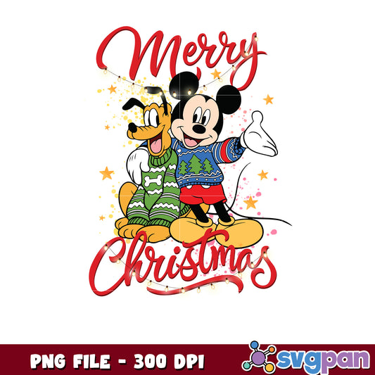 Pluto and mickey png, chistmas white png, winter png