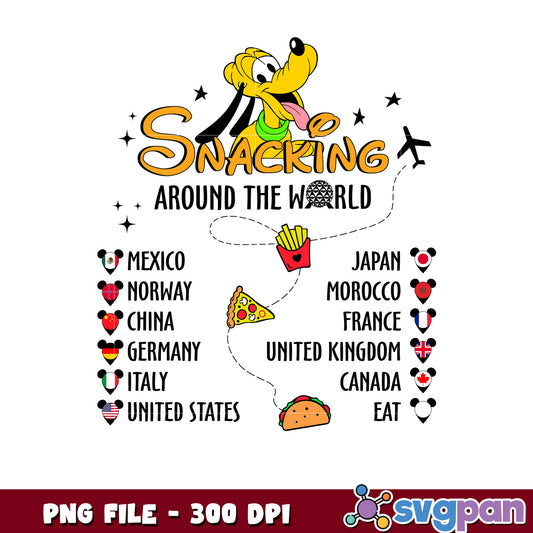 Pluto around the world design png, pluto travel png, pluto adventure png