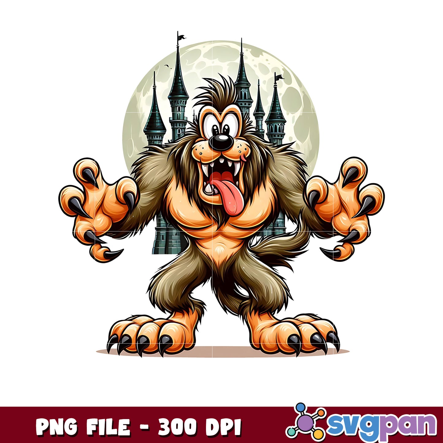 Pluto beast png, happy halloween png, halloween decor​ png