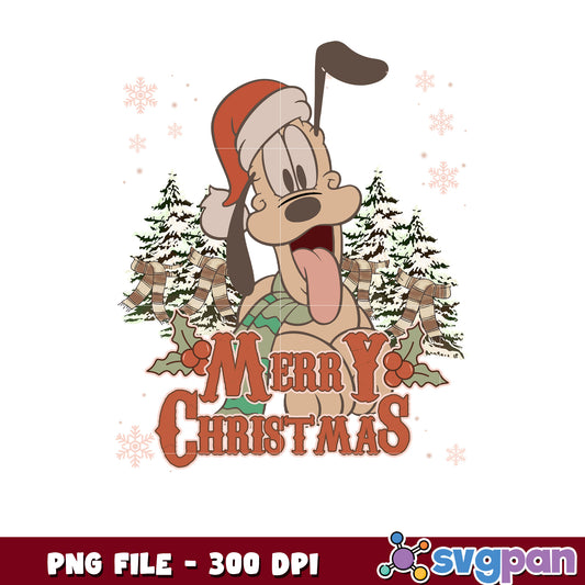 Pluto christmas png, chistmas design png, disney cartoon png