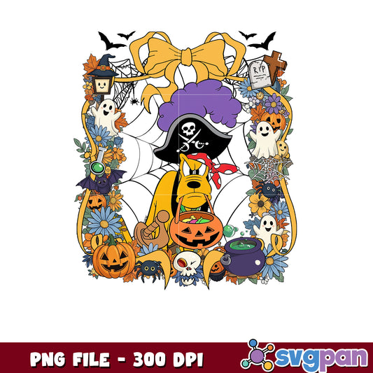 Pluto halloween pirates png, disney characters png, spooky halloween png
