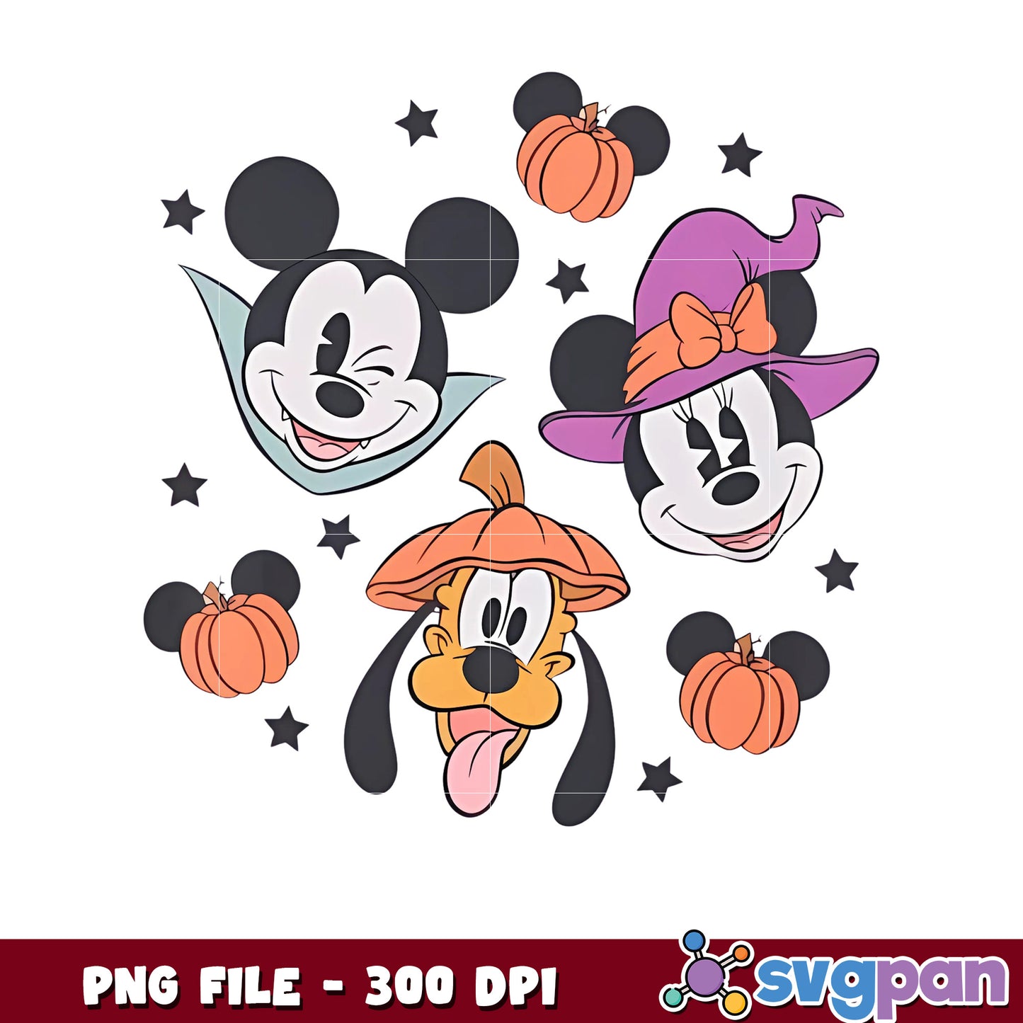 Pluto mickey and minnie png, spirit halloween png, halloween season png