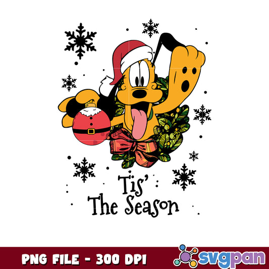 Pluto tis the season png, chistmas png, christmas cards​ png