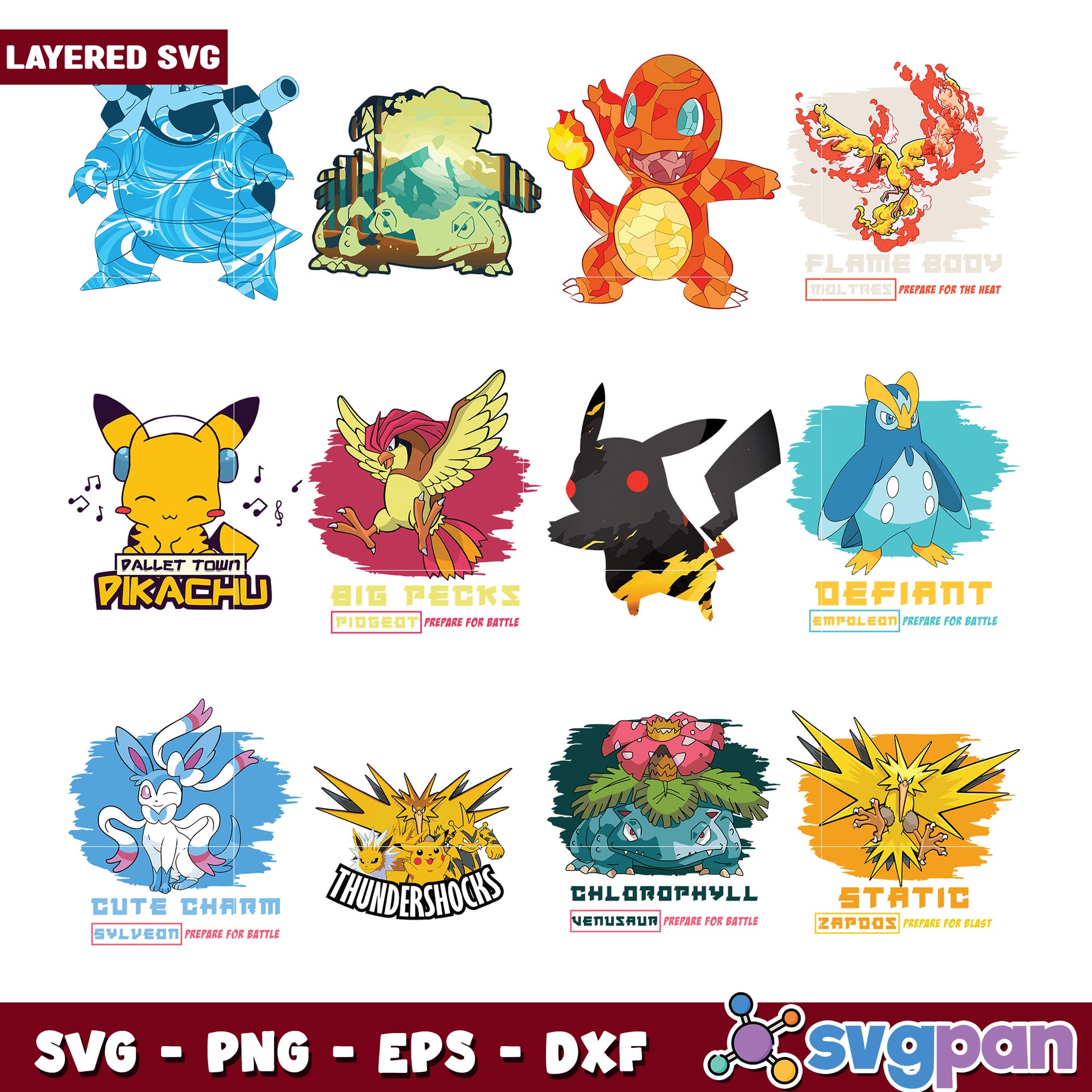 Pokemon Battle Ready SVG Bundle for Creatives
