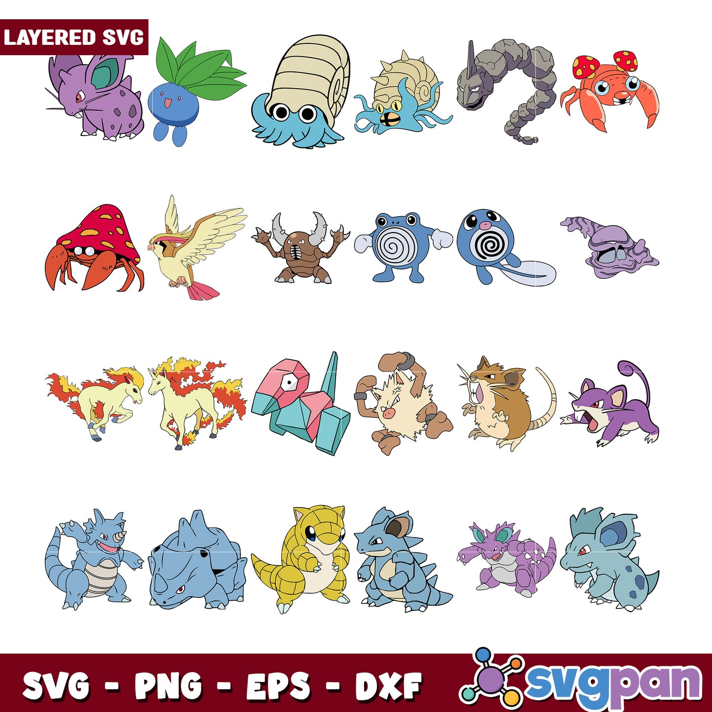 Pokemon SVG Bundle for Creative Projects and Crafts