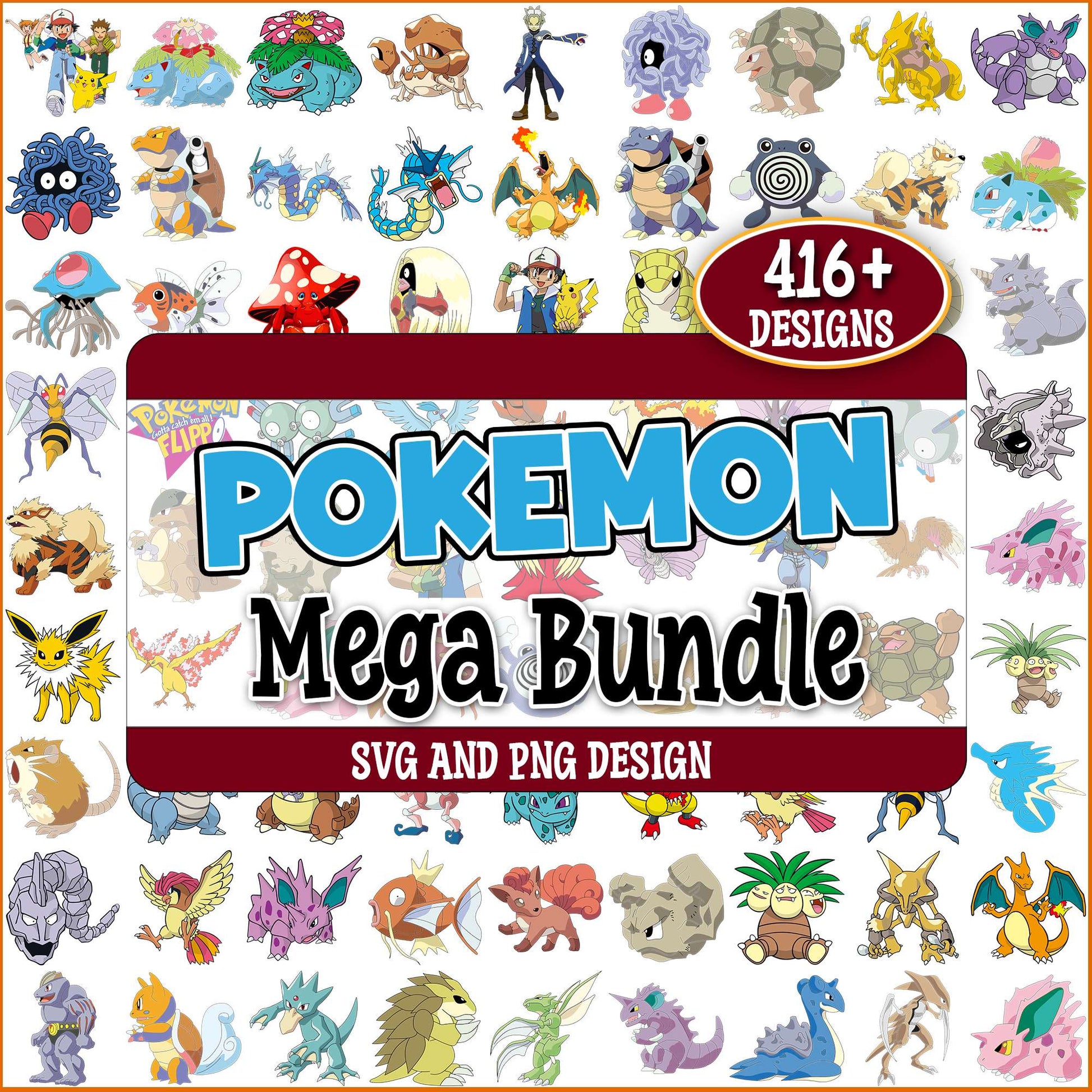 Pokemon design collection svg bundle