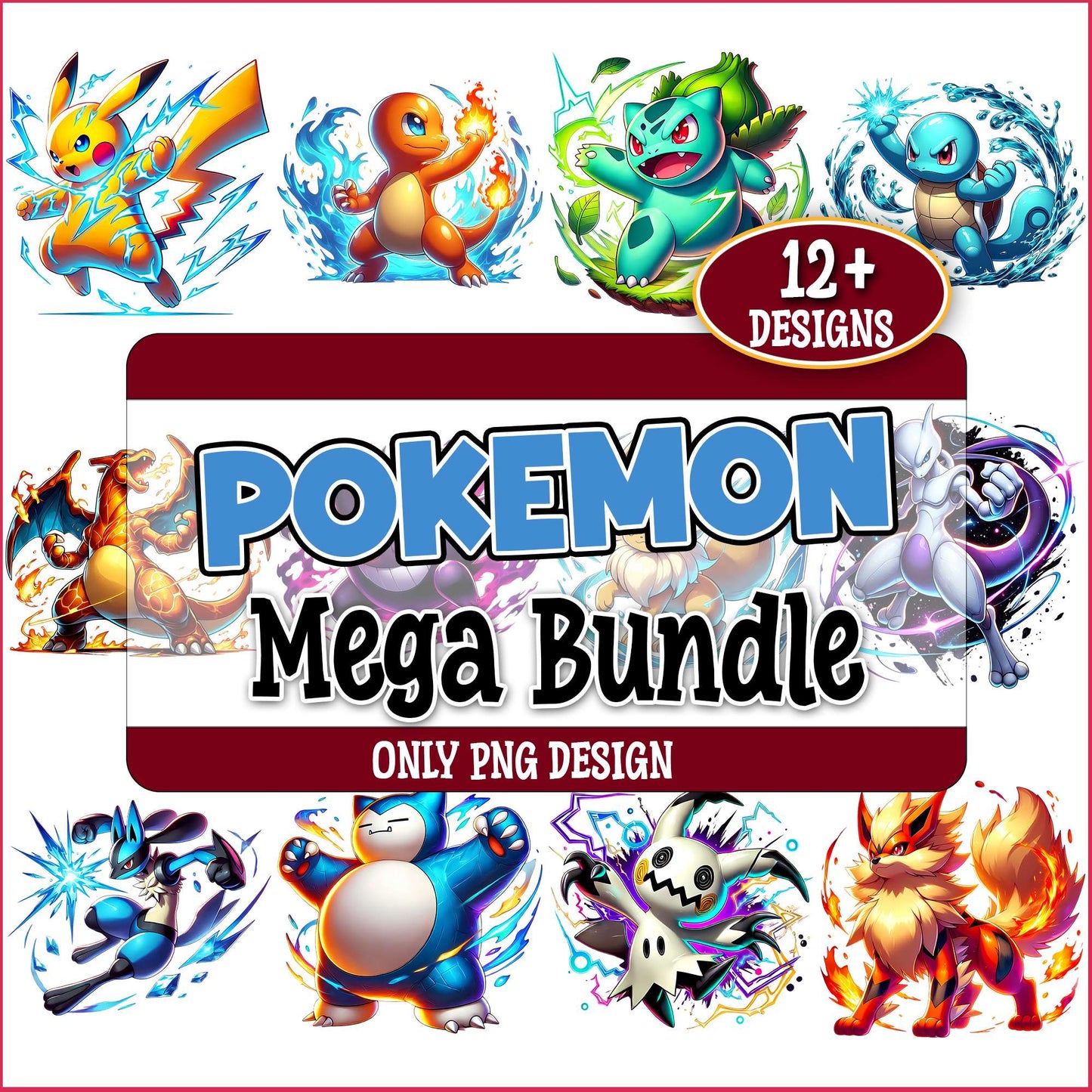 Pokemon elements png bundle
