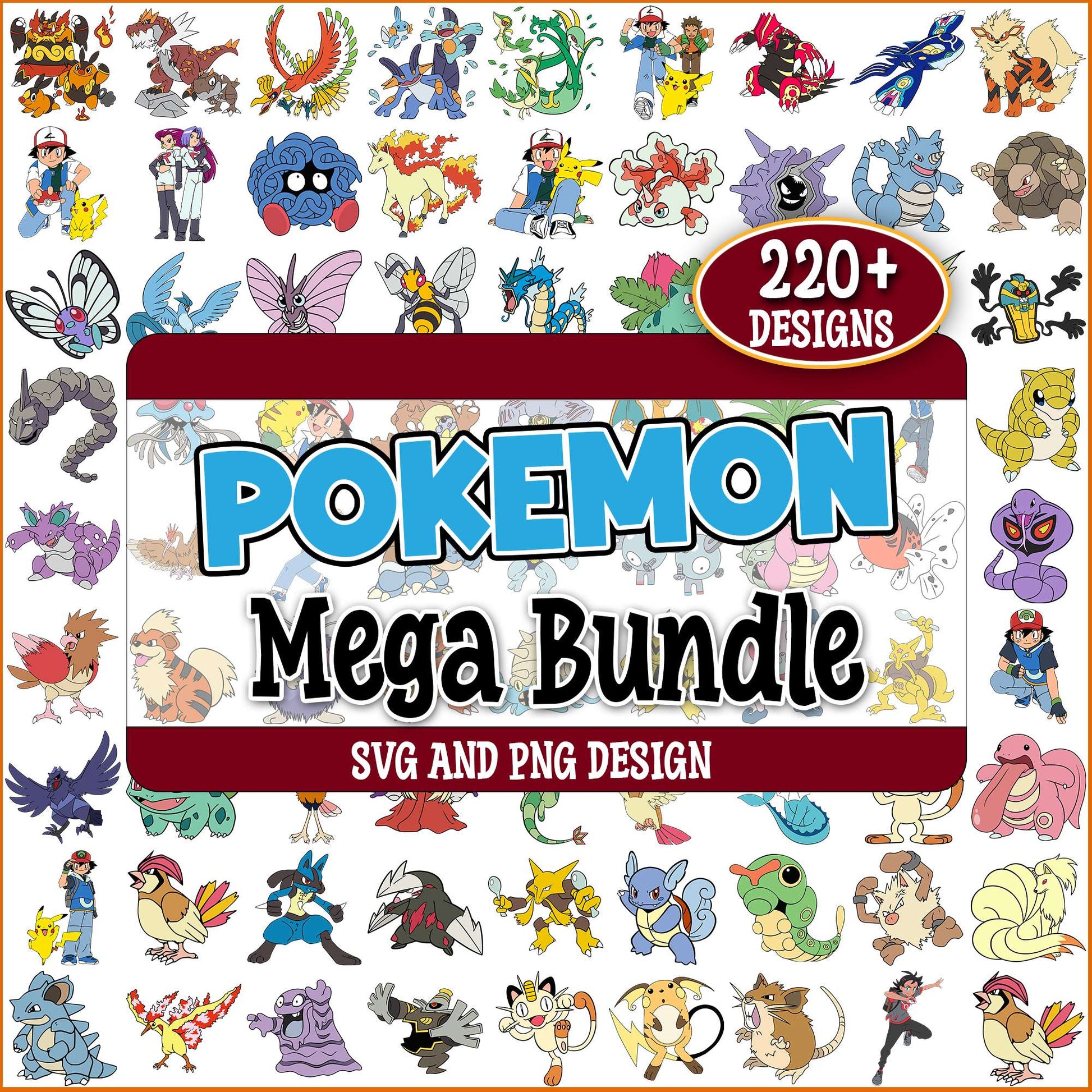 Pokemon set collection svg bundle