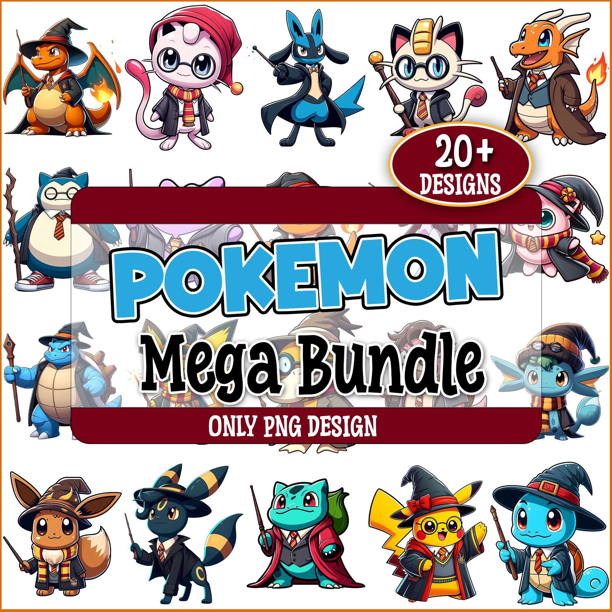 Pokemon x harry potter png bundle
