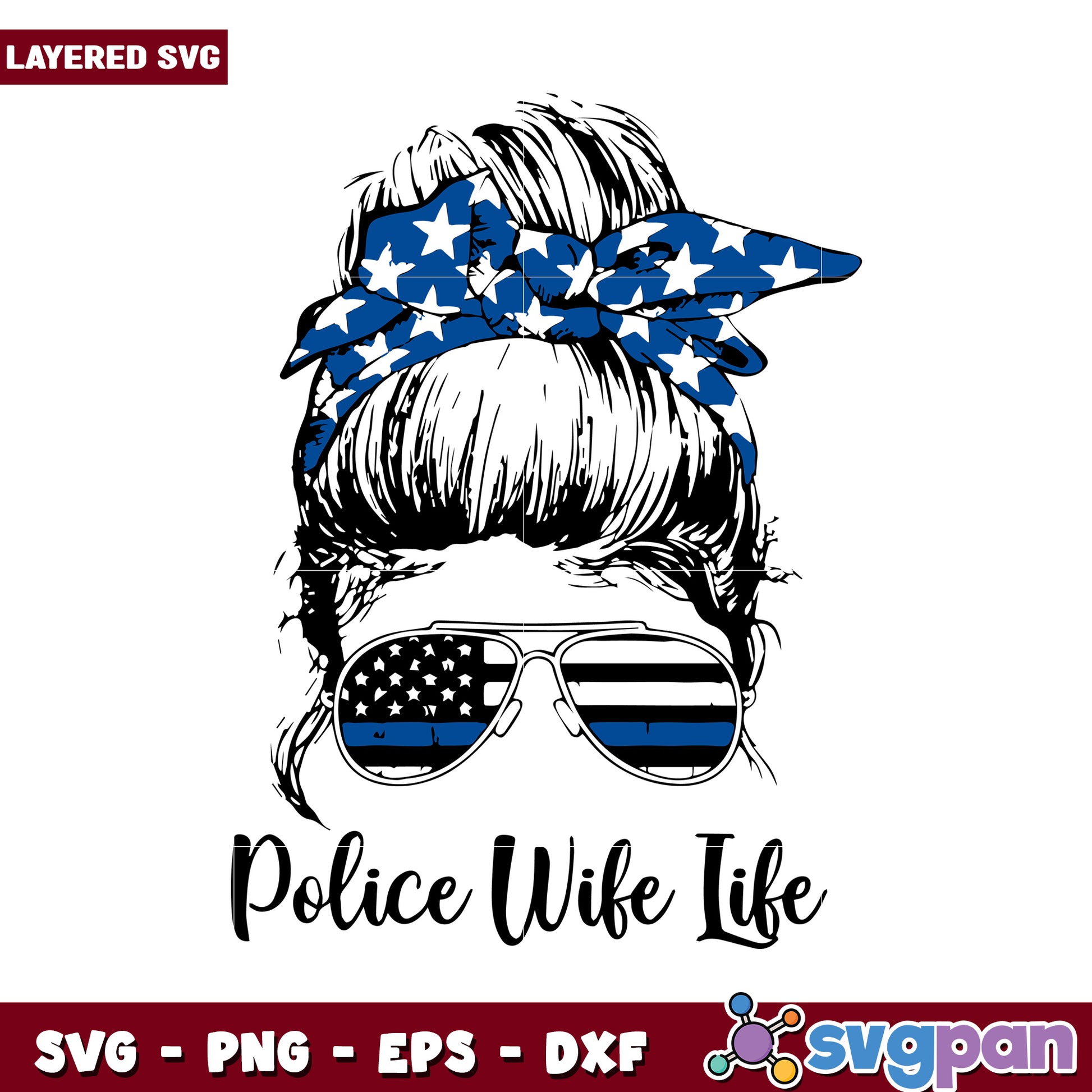 Police Wife Life SVG Design, Perfect for Personalization Projects