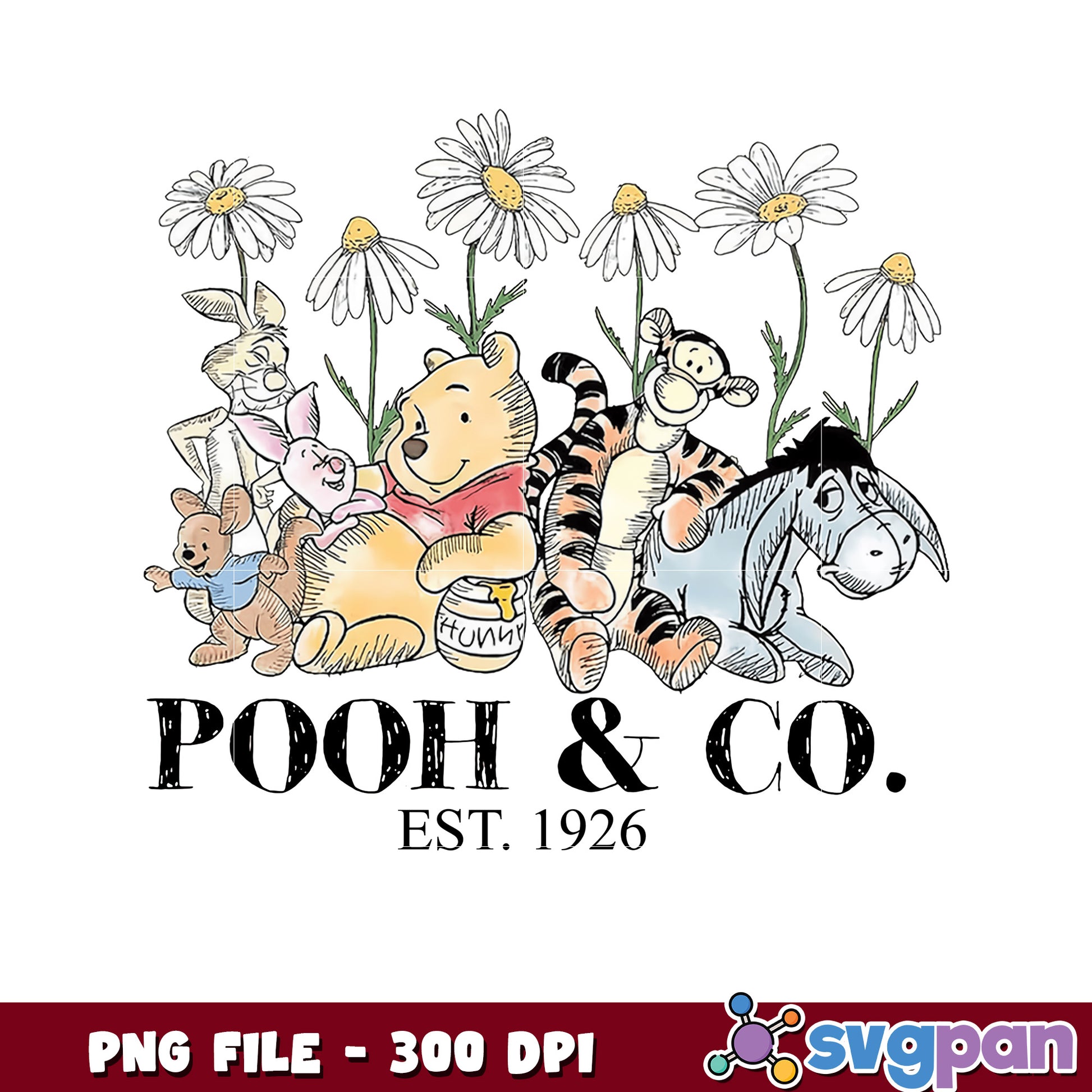 Pooh and co est 1926 png, disney cruise png, disney store png