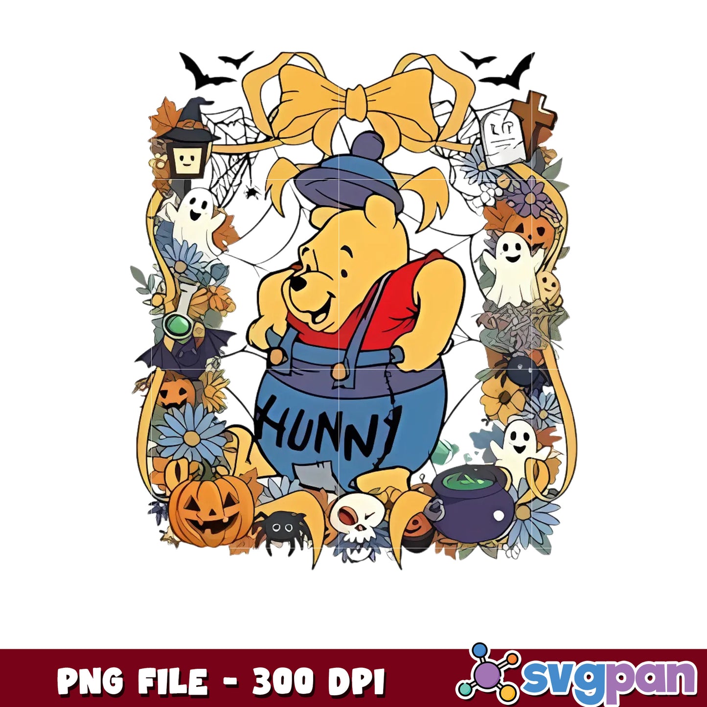 Pooh bear logo png, halloween winnie the pooh png, halloween costumes png