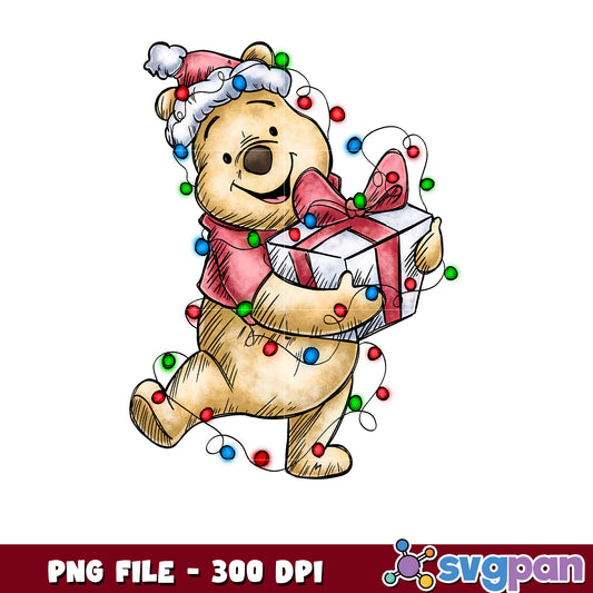 Pooh christmas png, chistmas tree​ png, disney png