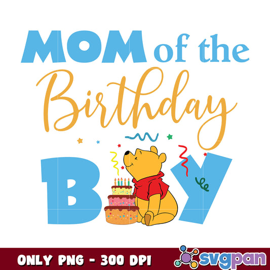 Pooh dad of the birthday boy png, winnie the pooh birthday png