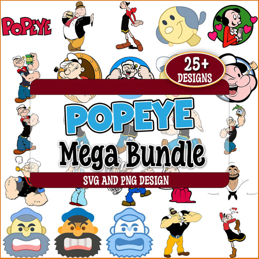 Popeyes design svg bundle