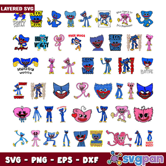 Poppy Playtime Huggy Wuggy SVG Bundle Collection