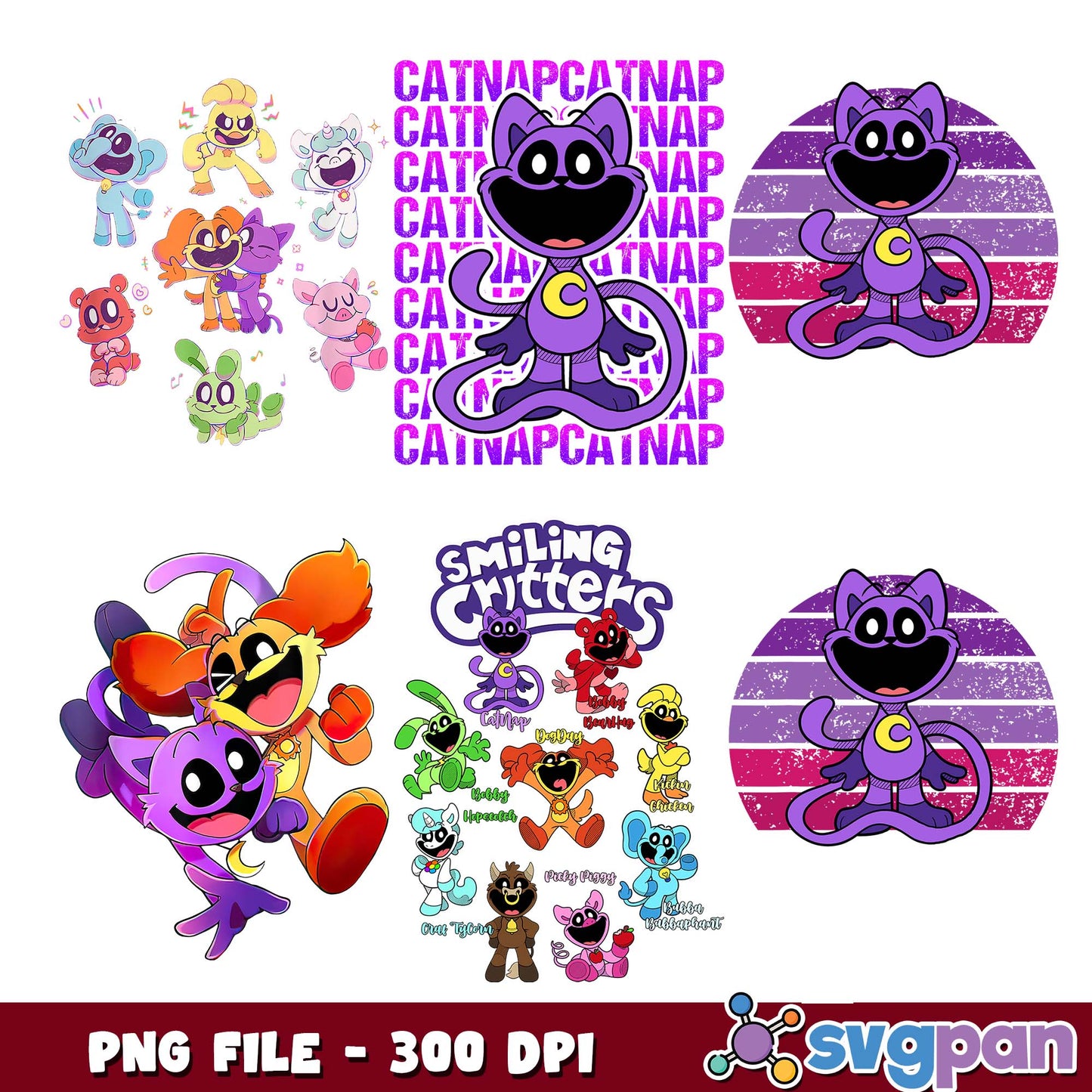 Poppy playtime design png bundle