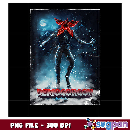 Poster demogorgon png, hawkins high png, mind flayer png