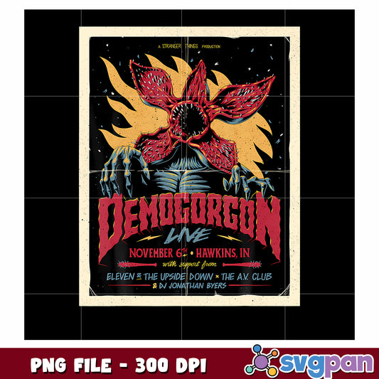 Poster of demogorgan png, netflix​ stanger things png, mind flayer png