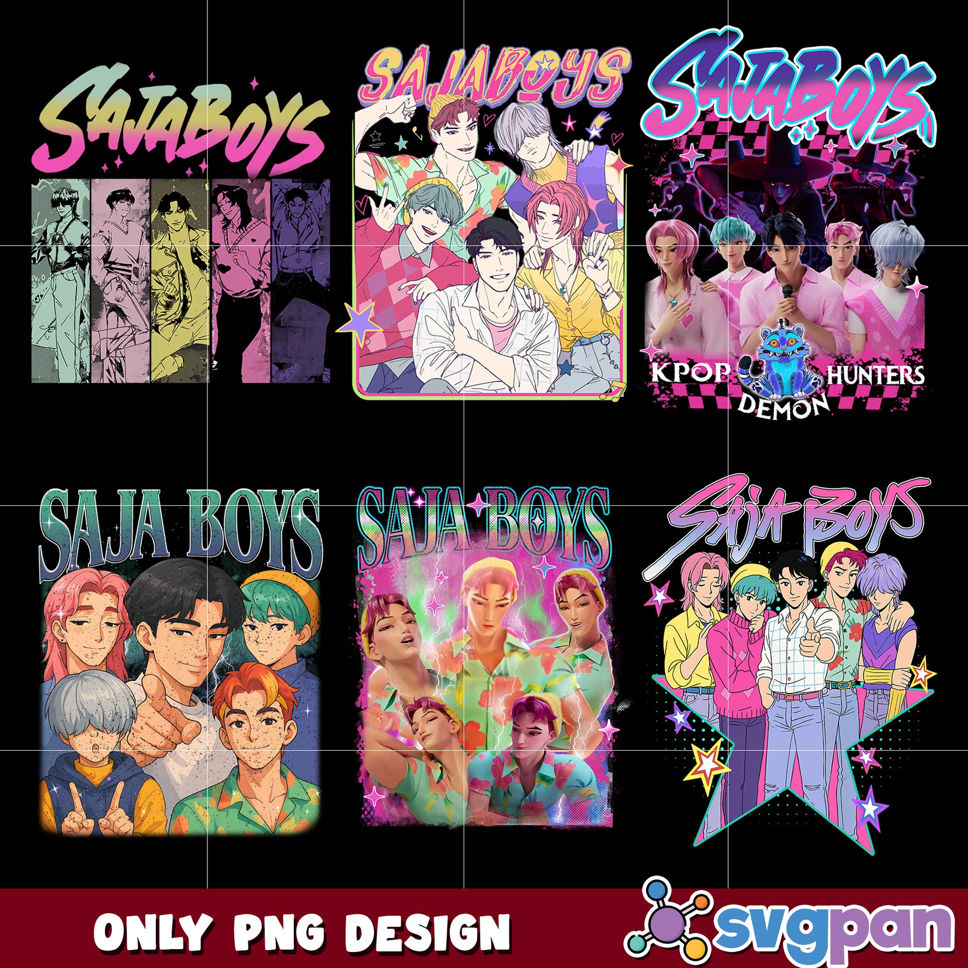 Poster saja boys png bundle