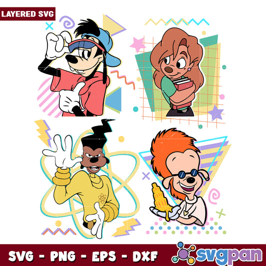 Power line stand png, mickey mouse characters png, disney pixar png