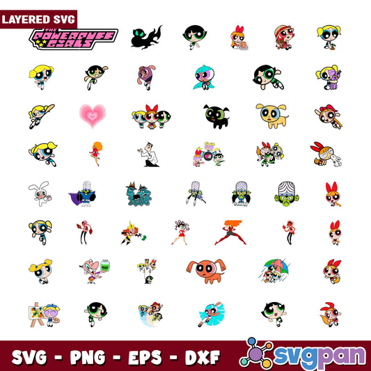 Powerpuff Girls SVG Bundle for Craft Projects