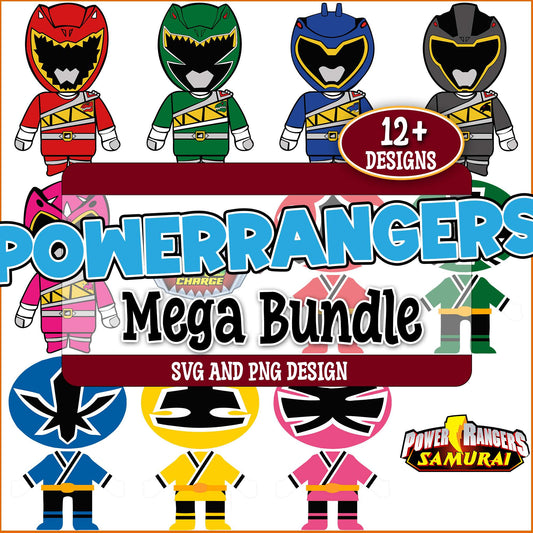 Power rangers samurai svg bundle