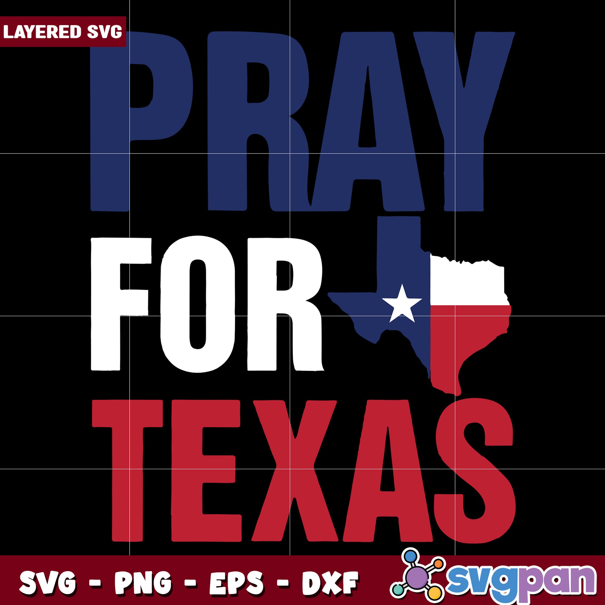 Pray for texas png, texas support quote svg, disaster relief message png