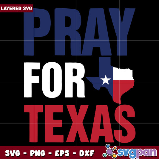 Pray for texas png, texas support quote svg, disaster relief message png