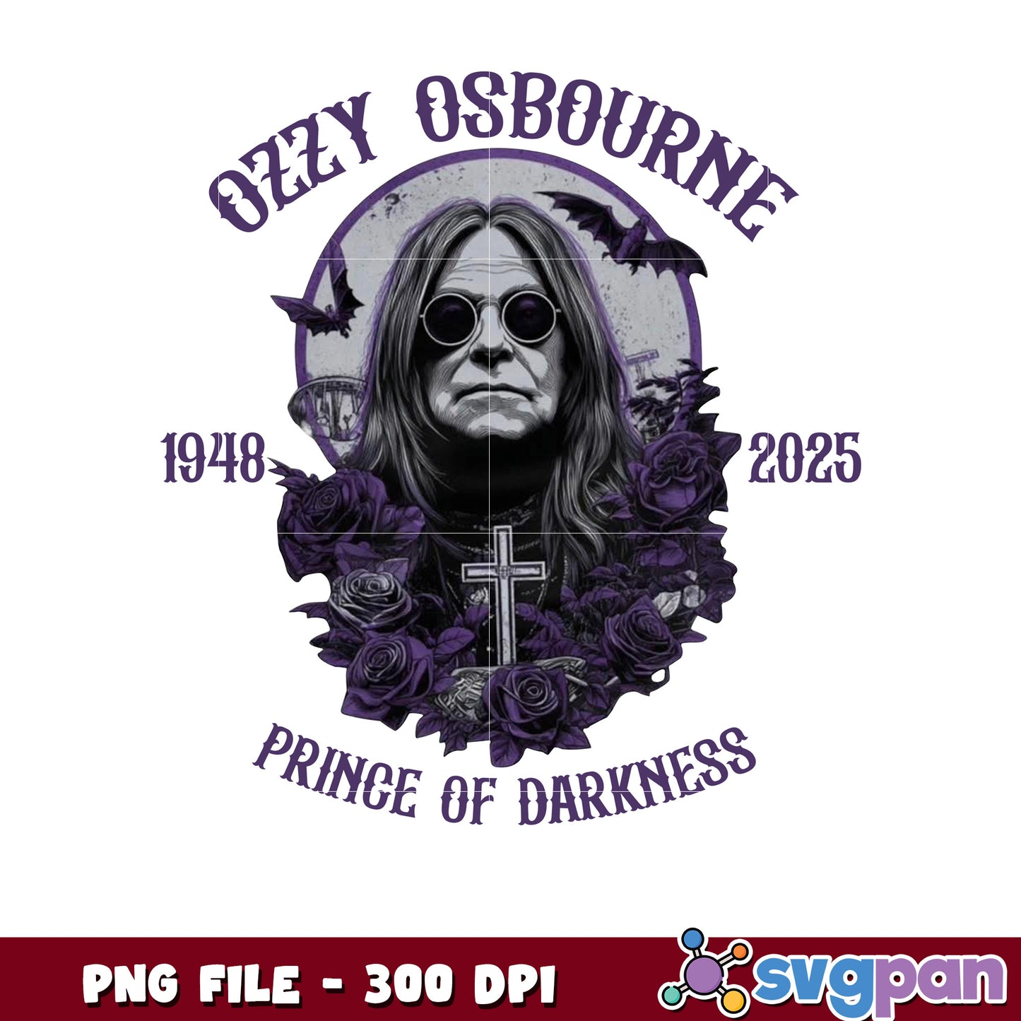 Prince of darkness ozzy logo png, heavy metal png, rock band emblem png