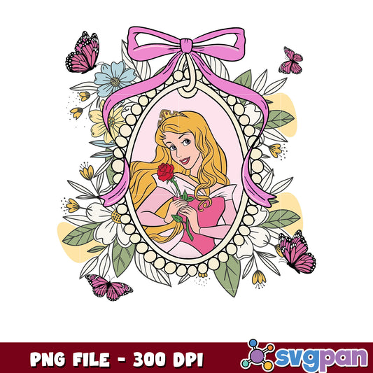 Princess Aurora Floral PNG
